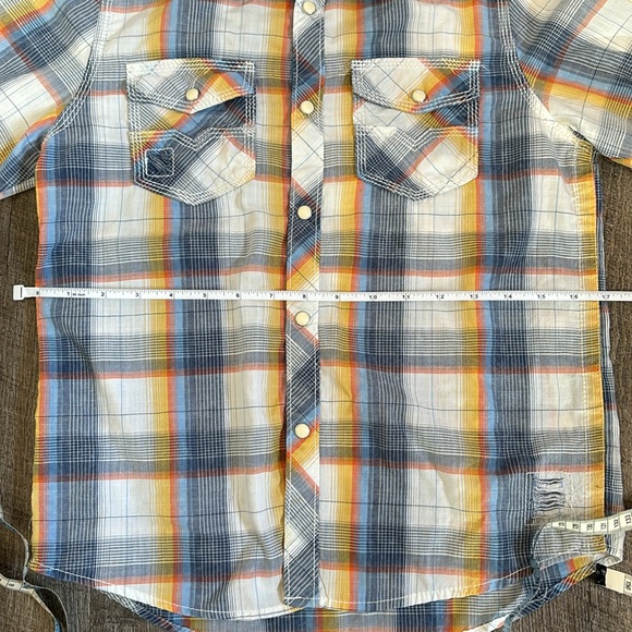 BKE Vintage boys long sleeve snap up plaid shirt - Picture 9 of 10